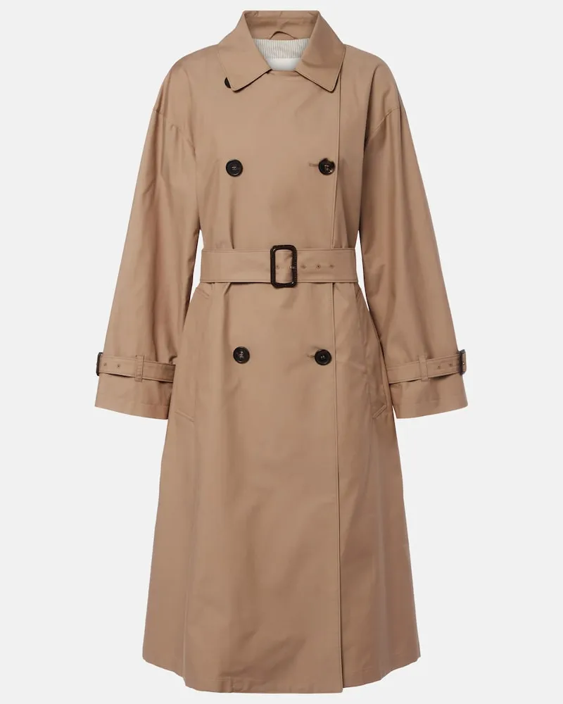 Max Mara Trenchcoat aus einem Baumwollgemisch Beige