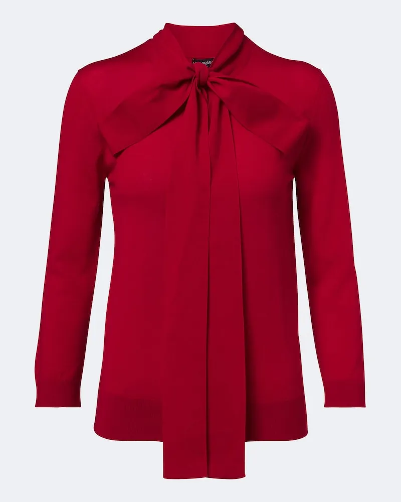 Dolce & Gabbana Pullover aus Schurwolle Rot