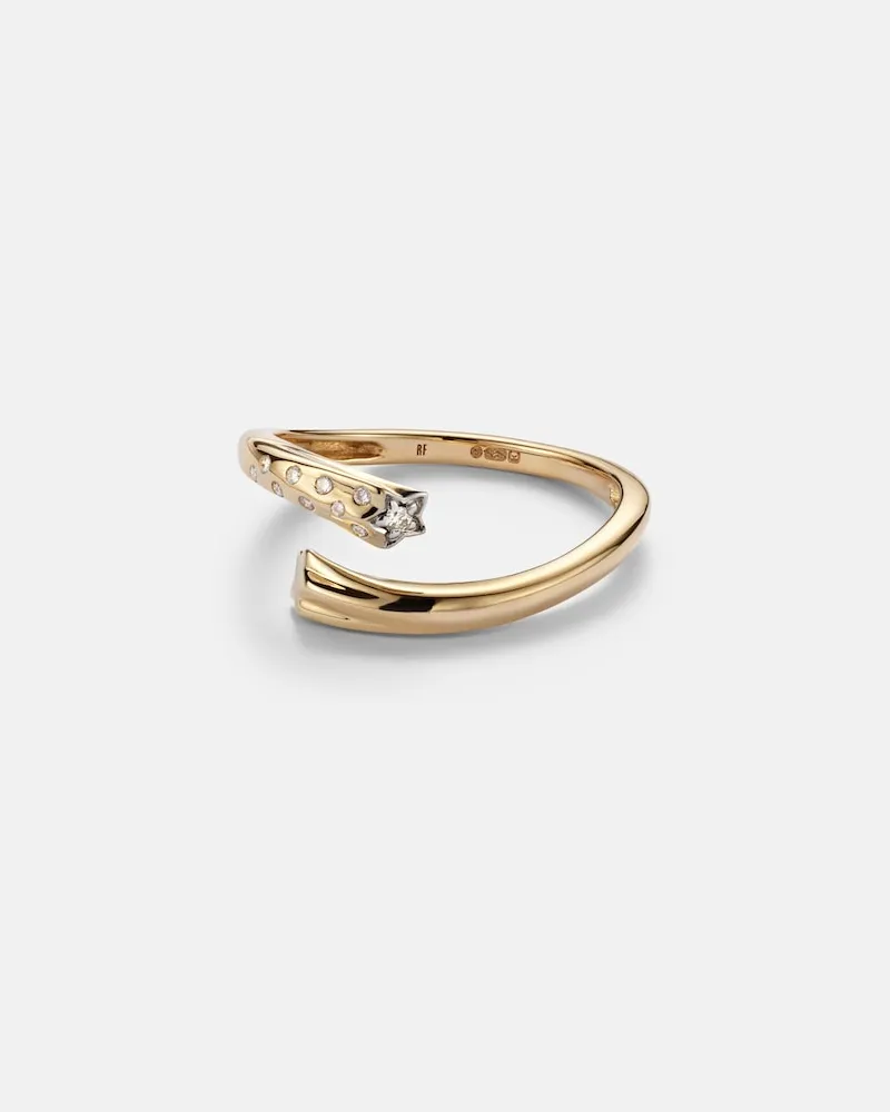 Roxanne First Ring Shooting Star aus 14kt Gelbgold mit Diamanten Gold