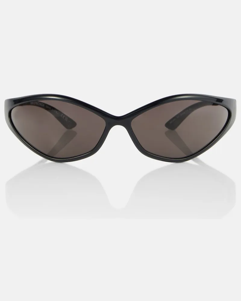 Balenciaga Ovale Sonnenbrille 90s Schwarz