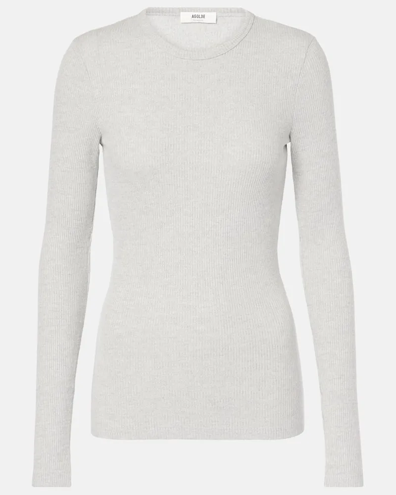 AGOLDE Top Delphi aus Jersey Grau