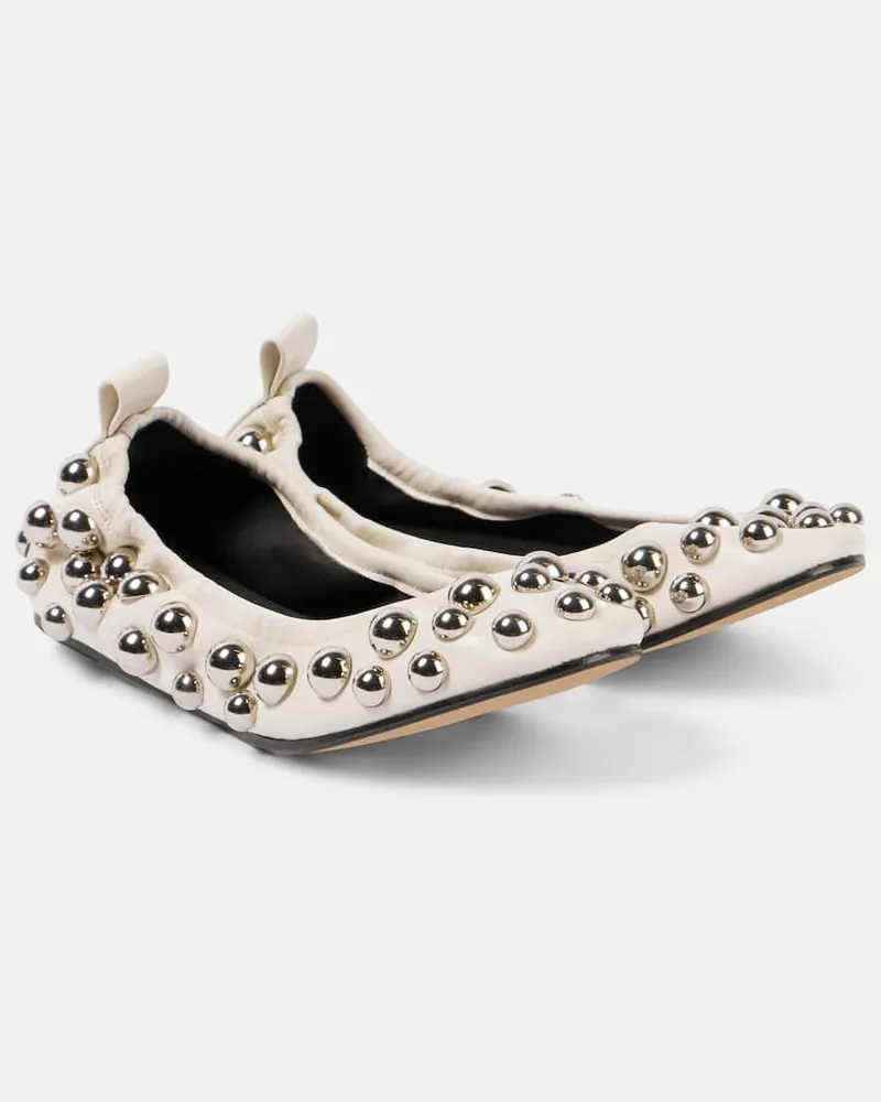 Isabel Marant Verzierte Ballerinas Belna aus Leder Weiß