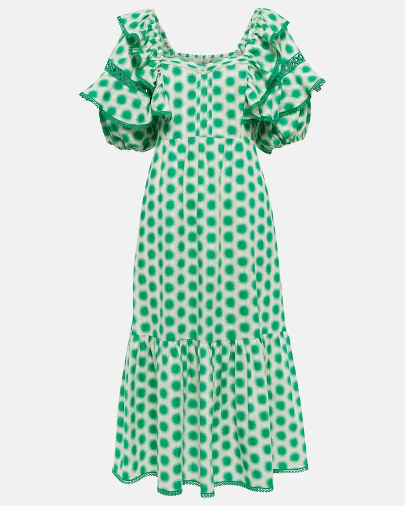 Diane von Furstenberg Midikleid Oliver aus Baumwolle Multicolor