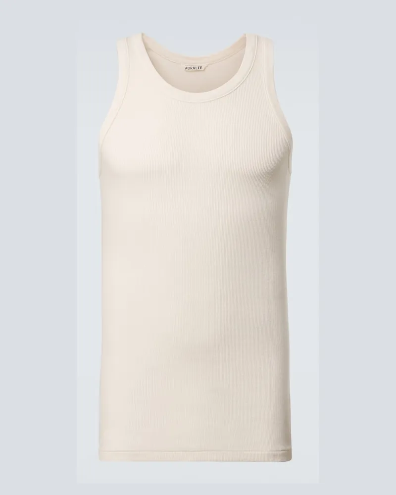 AURALEE Tanktop aus Rippstrick Weiß