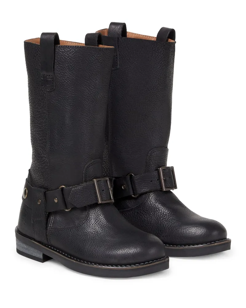 Pepe Jeans PèPè Stiefel Kava aus Leder Schwarz