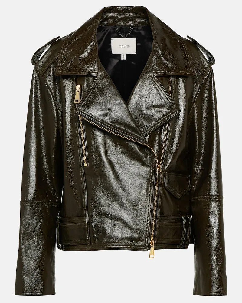 Dorothee Schumacher Lederjacke Grün