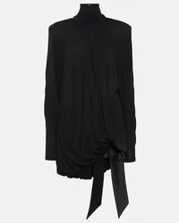 Saint Laurent Minikleid aus Jersey Schwarz