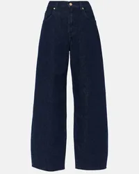 7 for all mankind High-Rise Barrel Jeans Bonnie Blau