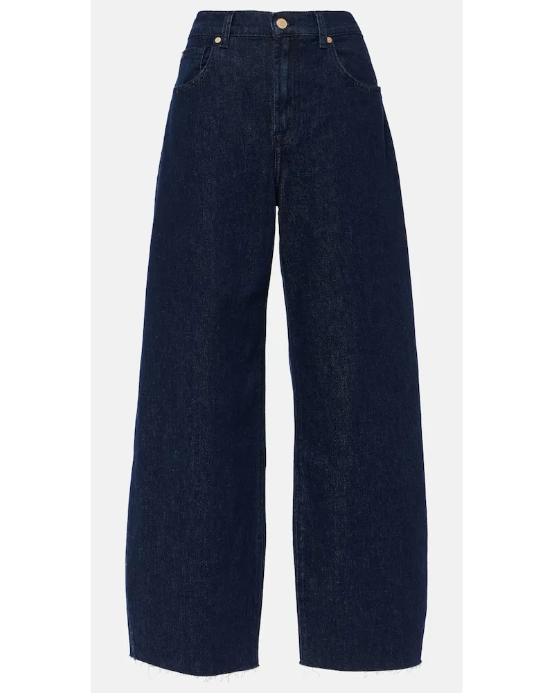 7 for all mankind High-Rise Barrel Jeans Bonnie Blau