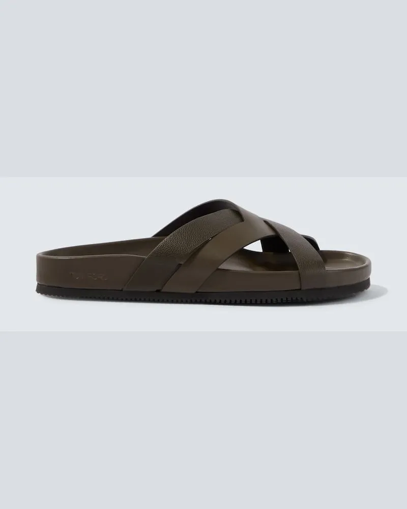 Tom Ford Sandalen aus Leder Grün