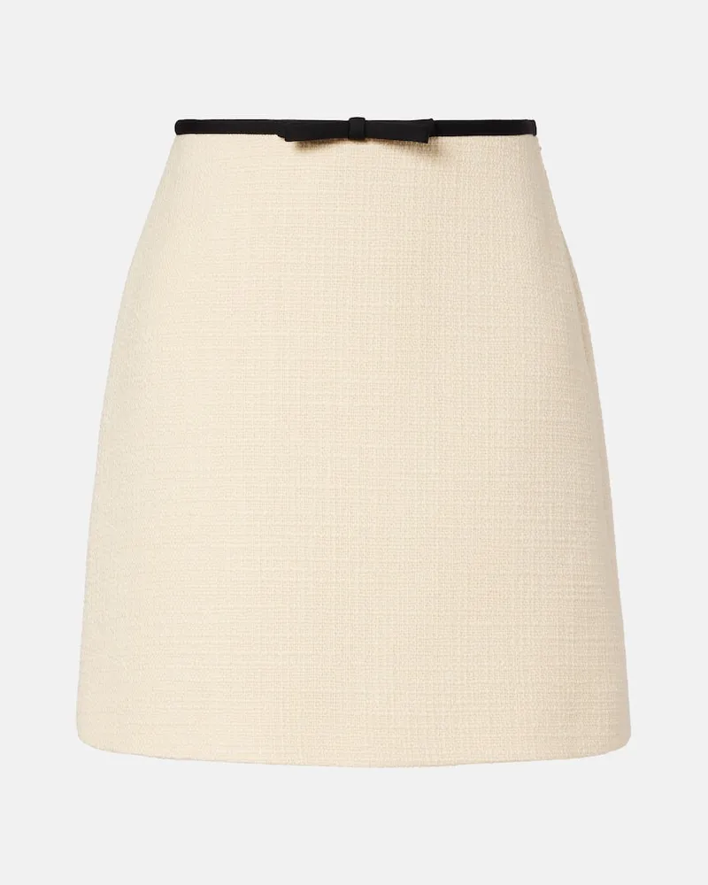 Valentino Garavani Minirock aus Tweed Beige