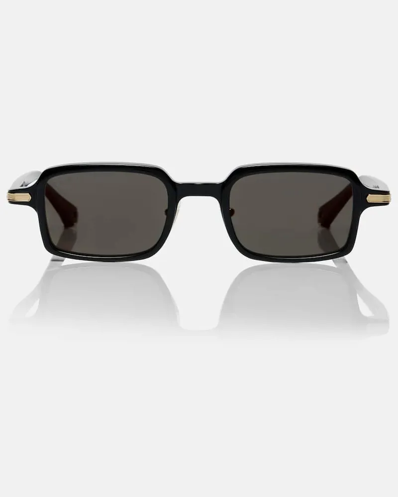 Cartier Eckige Sonnenbrille Signature C Schwarz