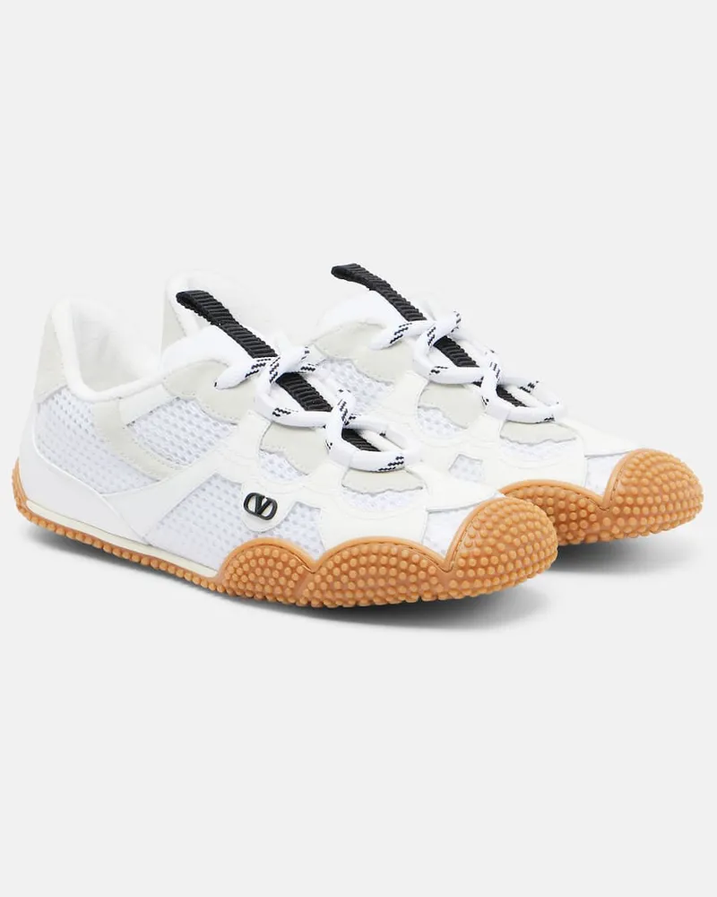 Valentino Garavani Sneakers Amphibia mit Veloursleder Weiß