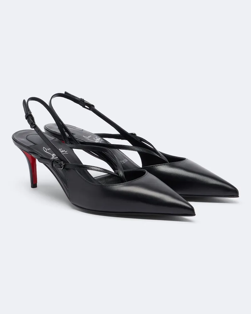 Christian Louboutin Slingback-Pumps Miss Z aus Leder Schwarz