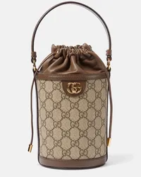 Gucci Bucket-Bag Ophidia GG Mini aus Canvas Braun