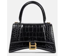 Schultertasche Hourglass Small aus Leder