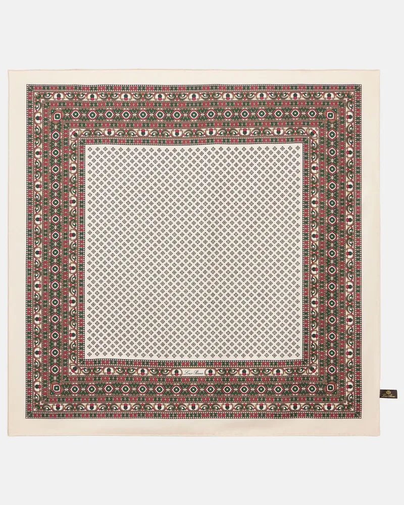 Loro Piana Bedrucktes Tuch aus Seide Multicolor