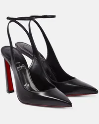 Christian Louboutin Slingback-Pumps Condora 100 aus Leder Schwarz