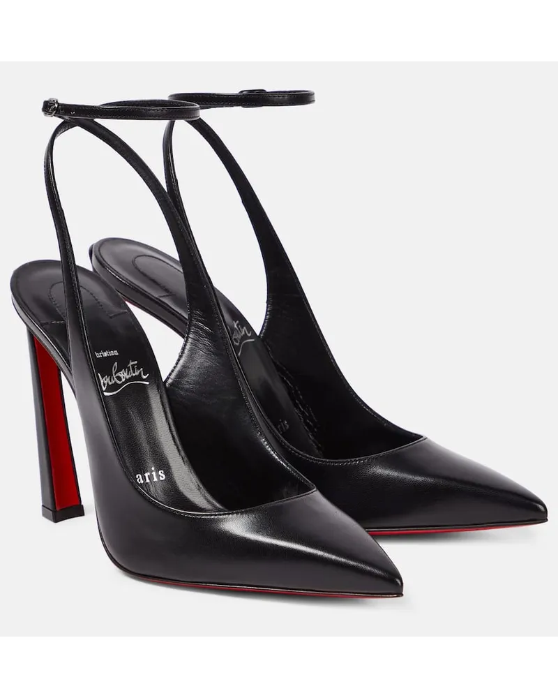 Christian Louboutin Slingback-Pumps Condora 100 aus Leder Schwarz