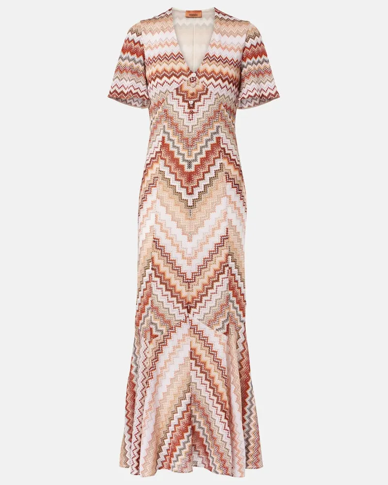 Missoni Maxikleid aus Häkelstrick Multicolor