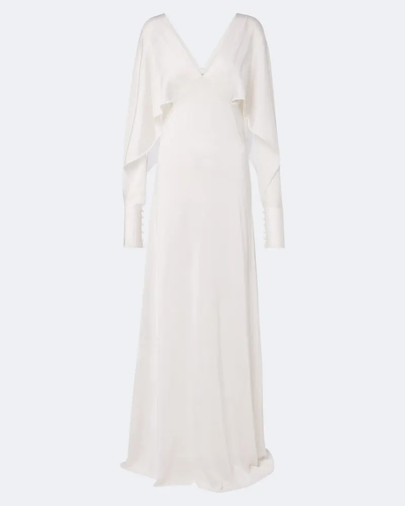 Fendi Robe aus Seide Weiß