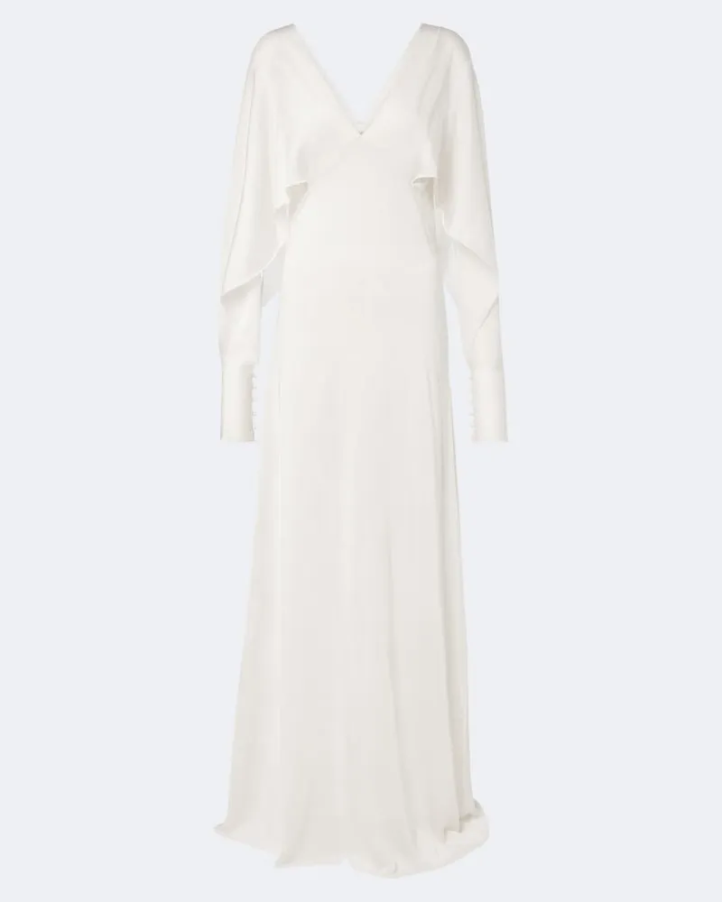 Fendi Robe aus Seide Weiß