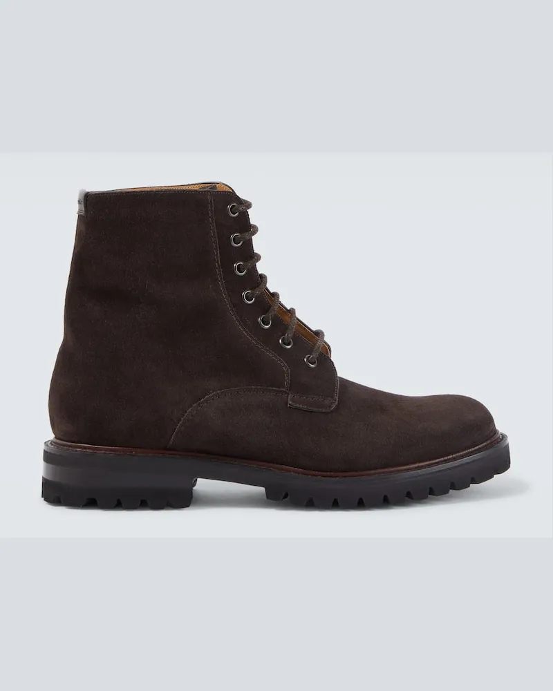 Church's Schnürstiefel Coalport 2 aus Veloursleder Braun