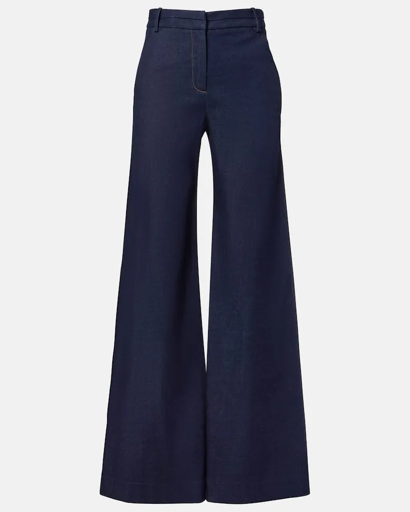 Veronica Beard Wide-Leg Jeans Crue Blau