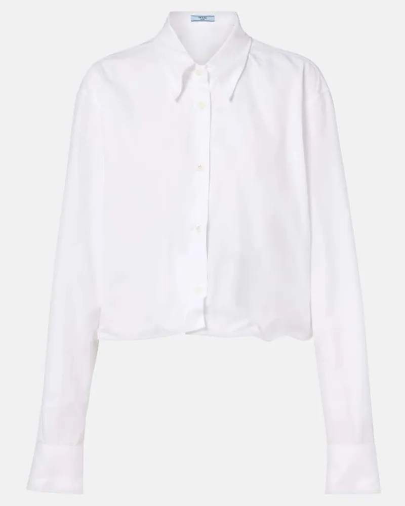 Prada Hemd aus Baumwollpopeline Weiß