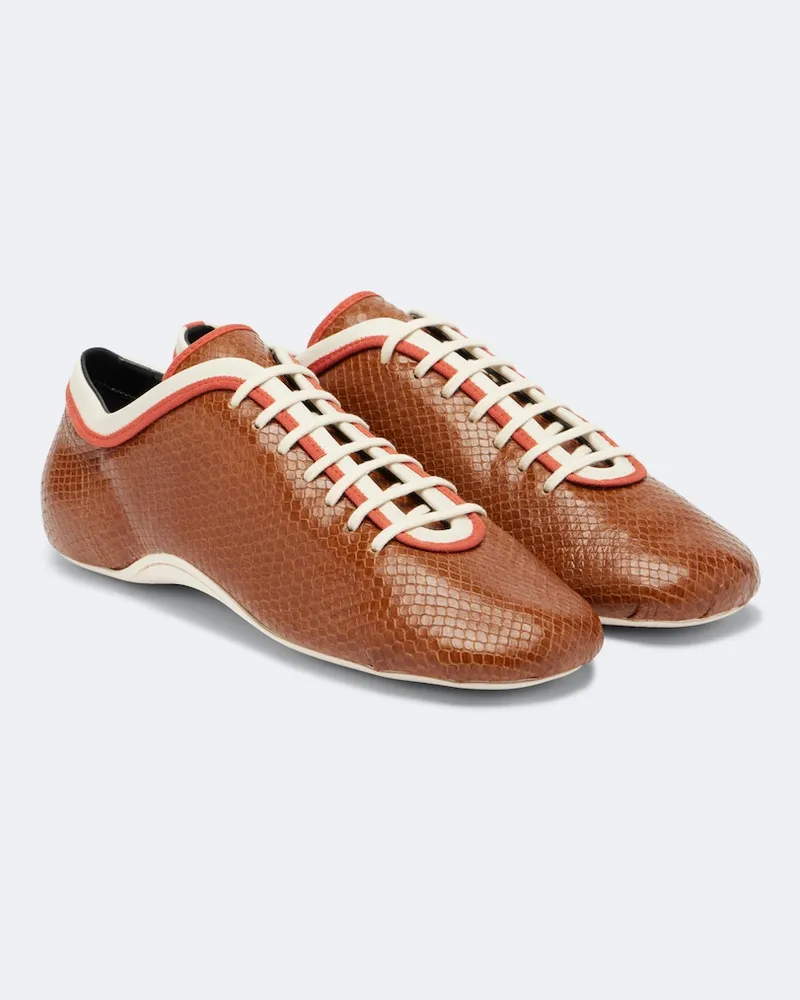 Dries van Noten Sneakers aus Leder Braun
