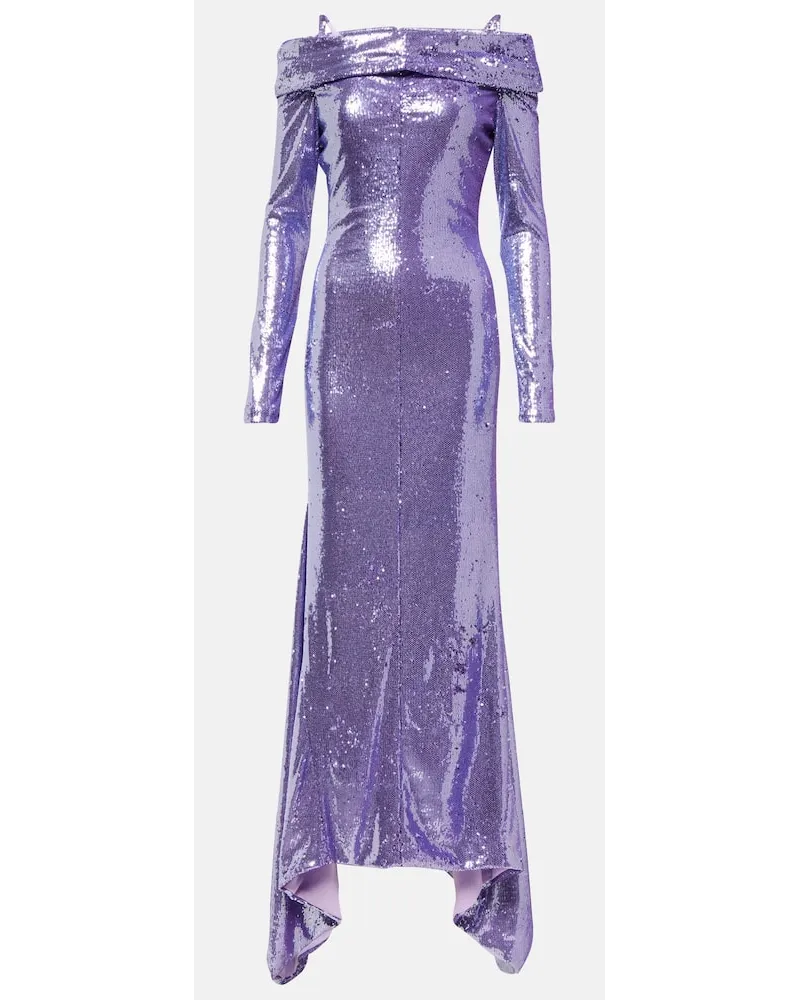 ATTICO Robe Fanny mit Pailletten Lila