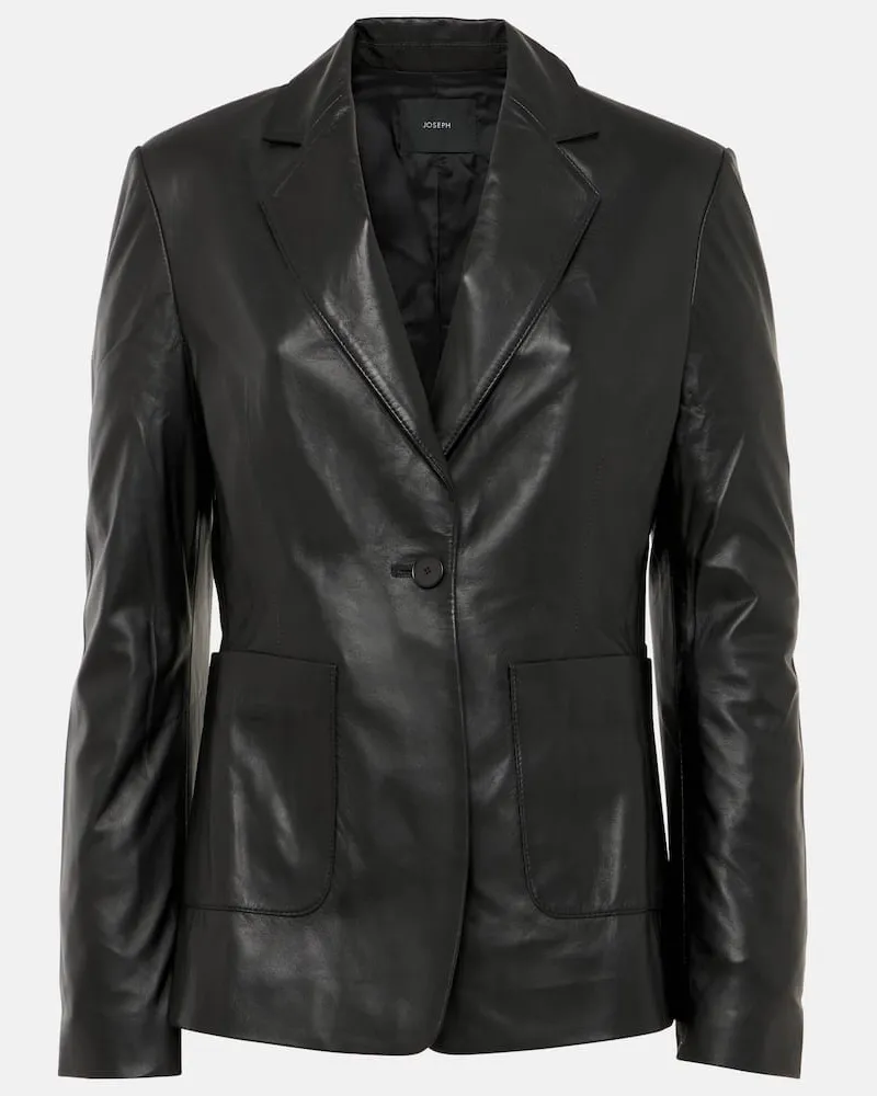 Joseph Blazer aus Leder Schwarz