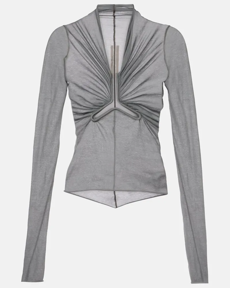 Rick Owens Top aus Baumwolle Grau