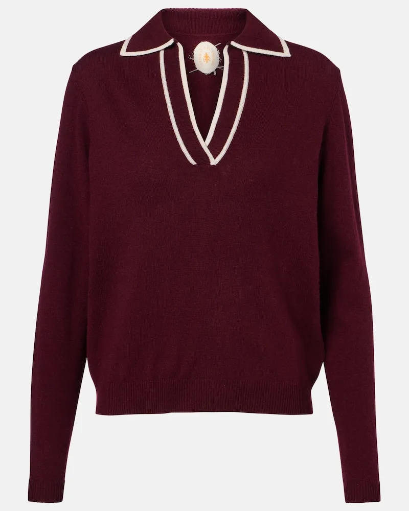 Jardin des Orangers Pullover aus Wolle und Kaschmir Burgunderrot