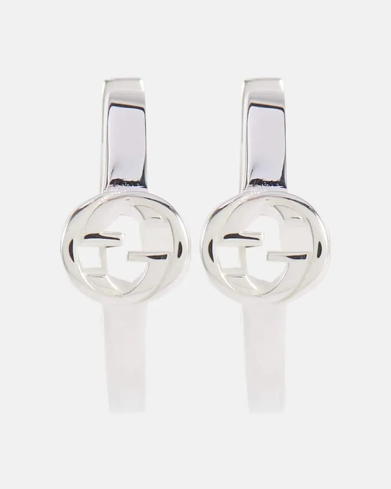 Gucci Ohrringe Interlocking G aus Sterlingsilber Silber