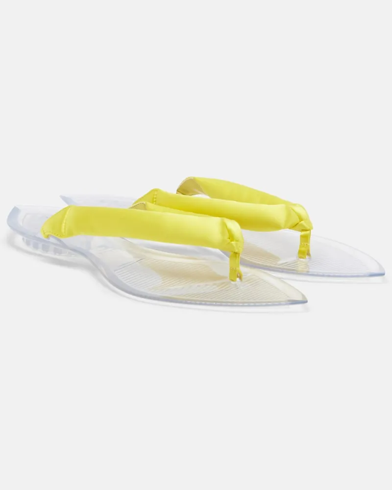 Alaïa Alaïa Sandalen Invisible aus Satin Gelb