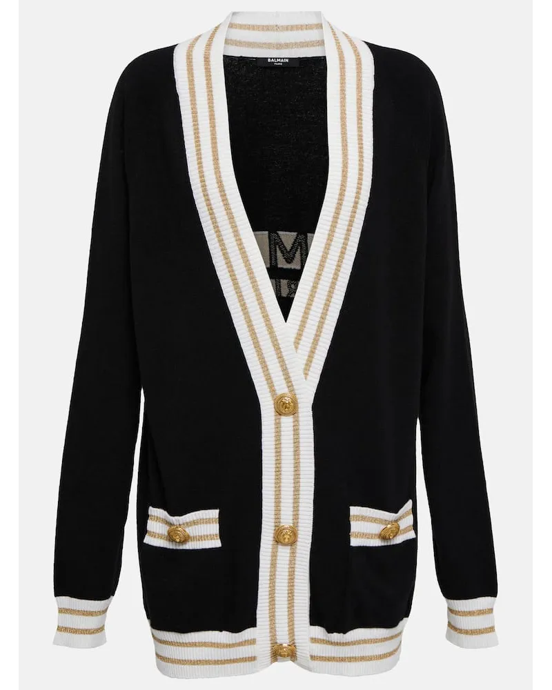 Balmain Cardigan aus einem Wollgemisch Multicolor
