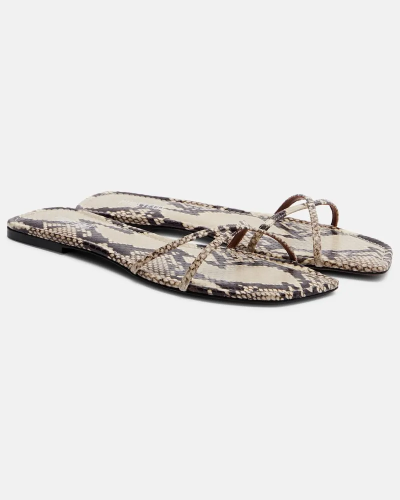 Paris Texas Sandalen Biarritz aus Leder Beige