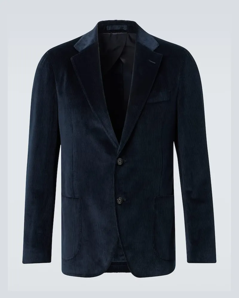 LARDINI Blazer aus Baumwoll-Cord Blau