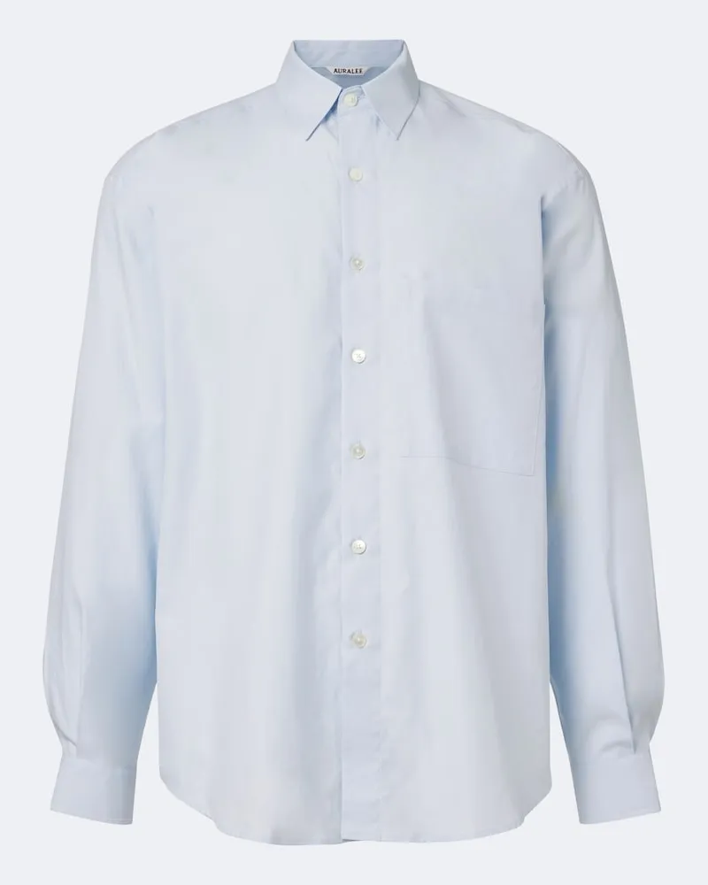 AURALEE Hemd aus Baumwoll-Twill Blau