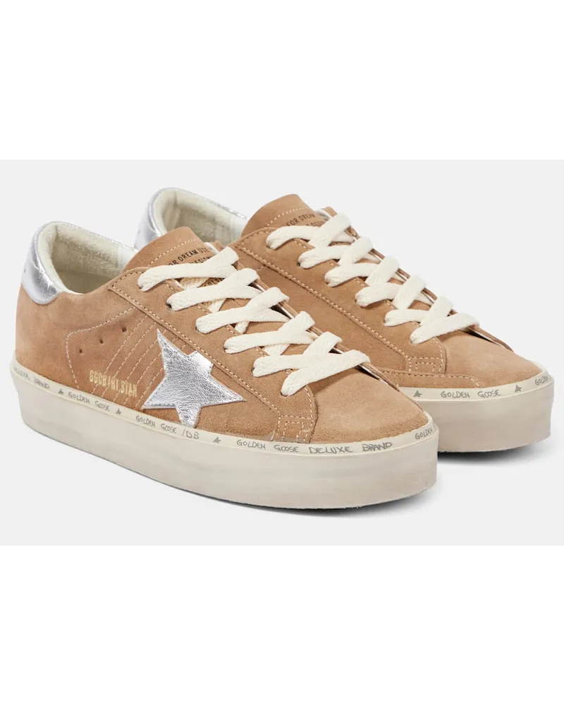 Golden Goose Sneakers Hi-Star aus Veloursleder Braun