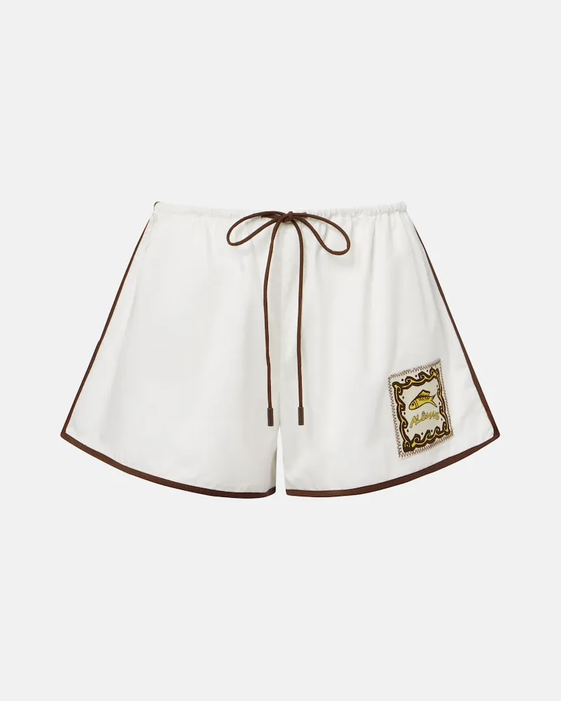 ALEMAIS Alémais Shorts Scuba aus Baumwolle Weiß