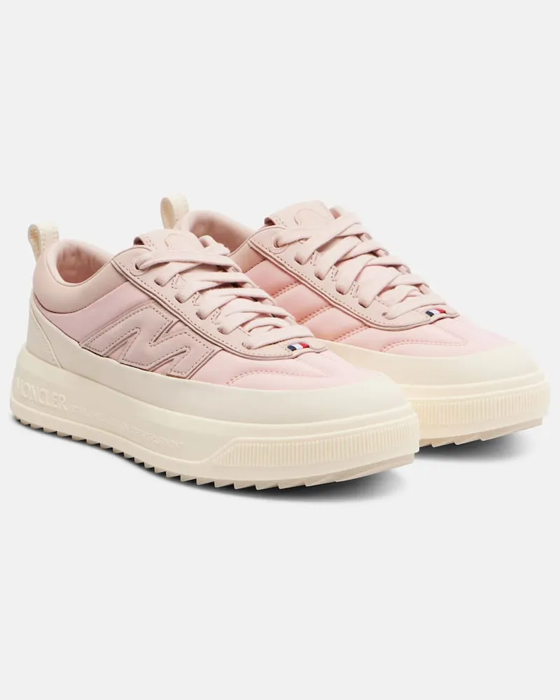 Moncler Sneakers Monpulse Altive aus Veloursleder Pink
