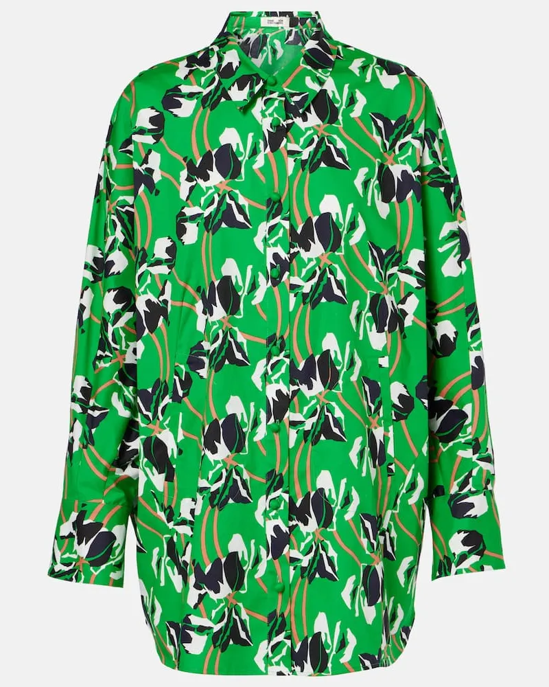 Diane von Furstenberg Bedruckte Bluse Caleb aus Baumwolle Multicolor