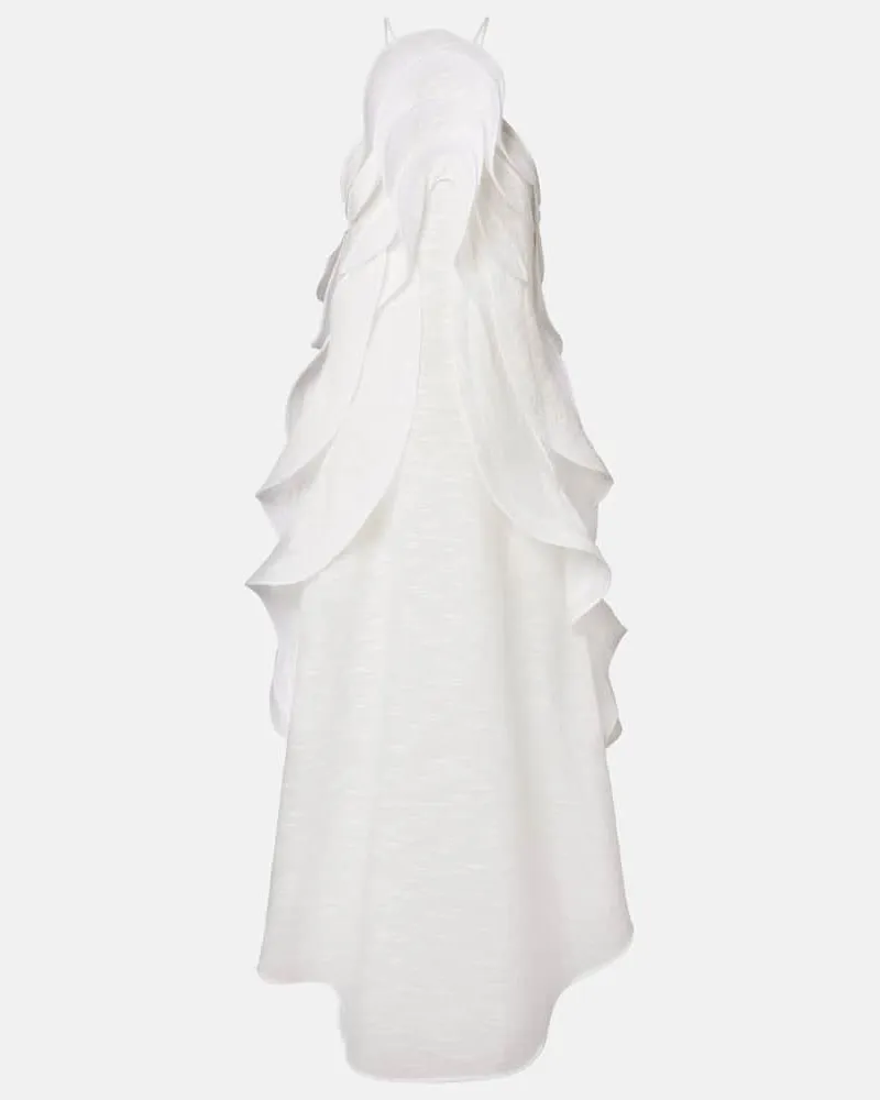 Maticevski Maxikleid Délice Wave Weiß