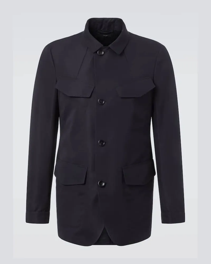 Tom Ford Feldjacke aus einem Baumwollgemisch Schwarz