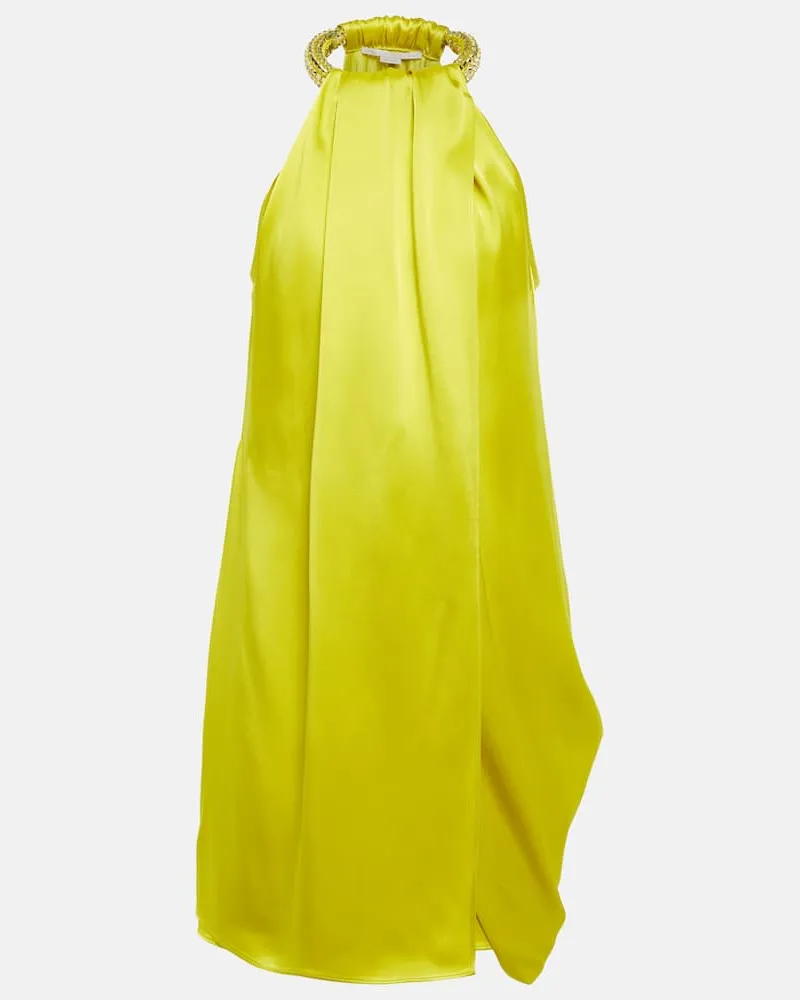Stella McCartney Minikleid aus Satin Gelb