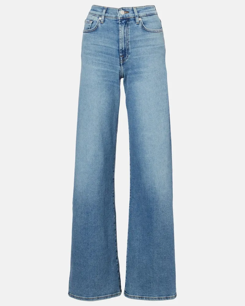 7 for all mankind High-Rise Wide-Leg Jeans Lotta Blau
