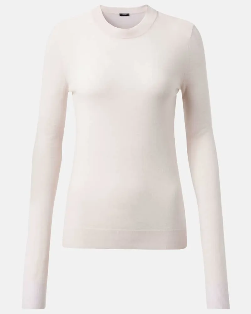 Joseph Pullover Cashair aus Kaschmir Weiß