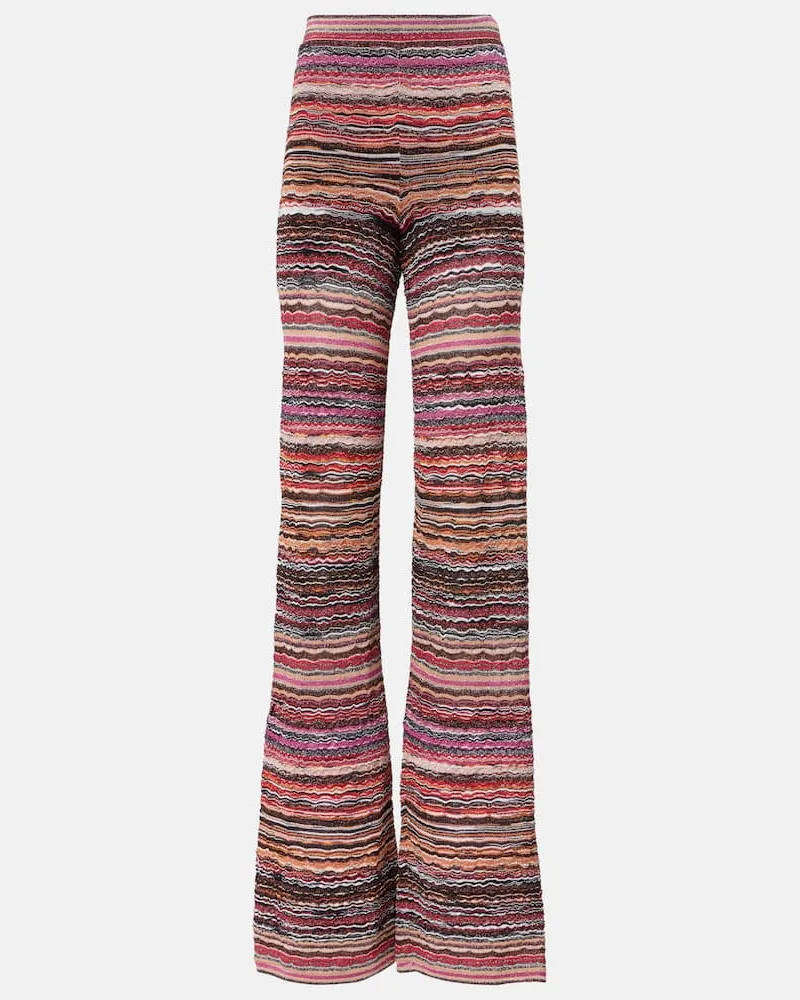 Missoni Schlaghose aus Häkelstrick Multicolor